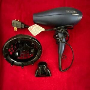 Conair InfinitiPRO Hair Blow Dryer w/ Diffuser & Concentrator, Gently Used, Blue